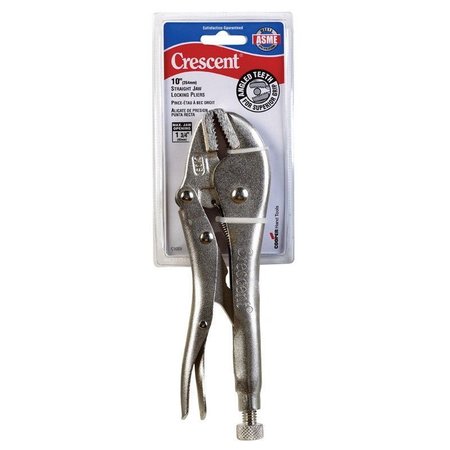 WELLER Crescent 10 in. Alloy Steel Straight Jaw Curved Pliers C10SVN-08